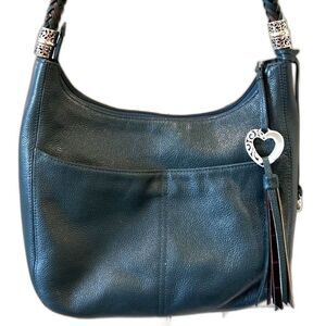 Brighton Dark Green Barbados Ziptop Hobo Bag